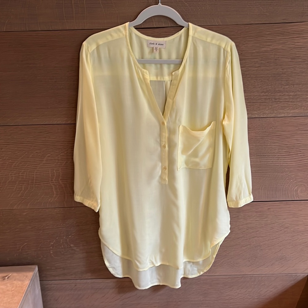 Cloth & Stone Yellow Blouse Tunic